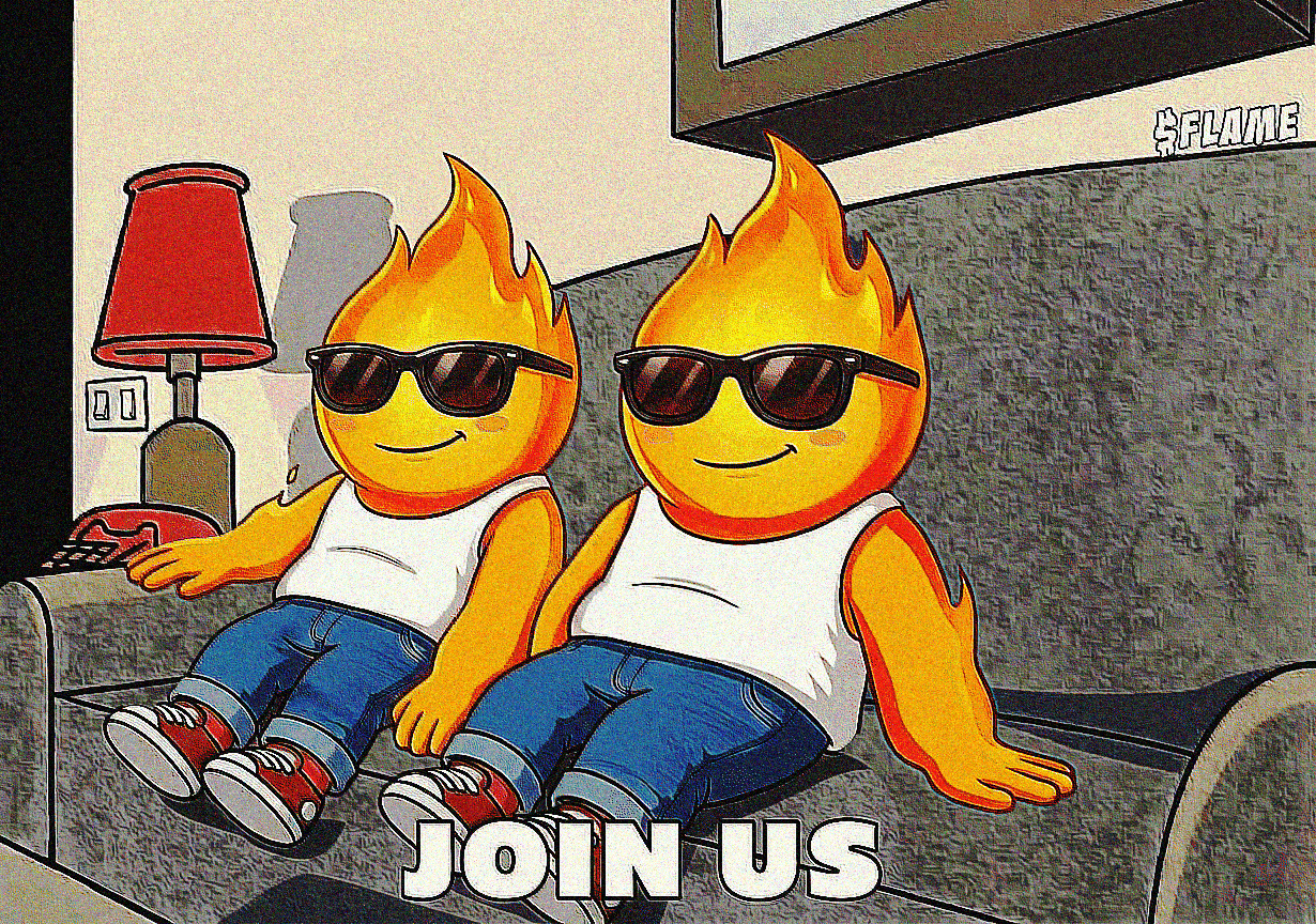 Two FLAME characters chilling together. JOIN US.